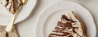 chocolate cake on white ceramic plate